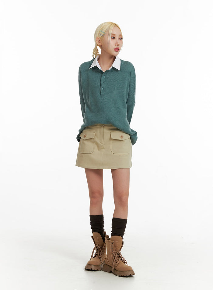 pocket-cotton-mini-skirt-if408