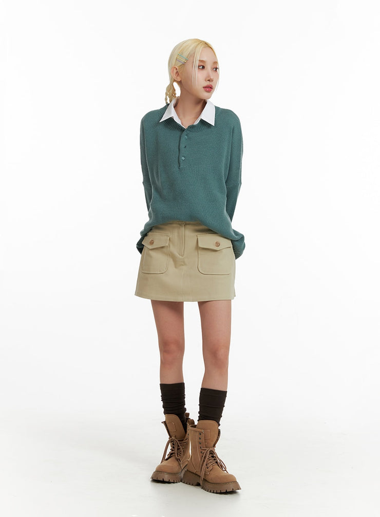 pocket-cotton-mini-skirt-if408