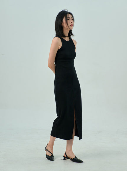 Slit Sleeveless Maxi Dress OY310