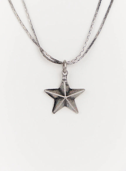 star-charm-necklace-in514 / Silver