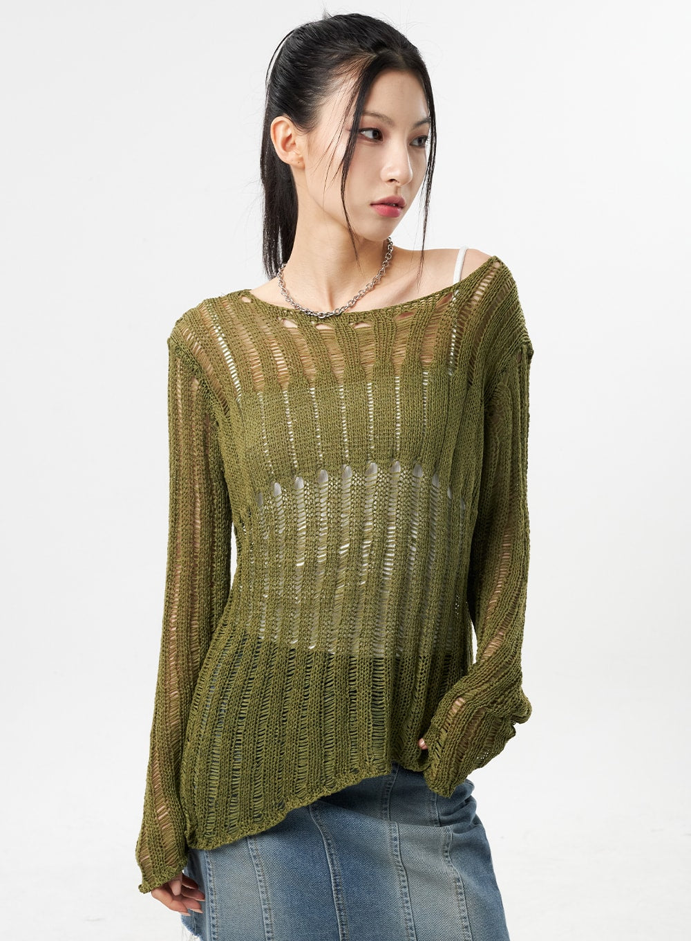 Mesh Sweater CU309