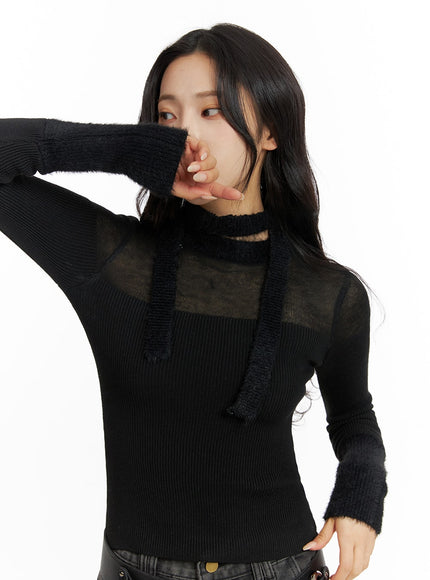 sheer-knit-top-with-matching-scarf-cf415