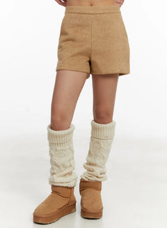 warm-wool-blend-shorts-cd512 / Beige