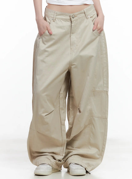 yeji-wide-leg-carpenter-pants-cu530 / Beige