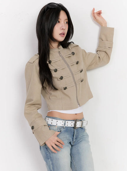 tailored-napoleon-jacket-ca506 / Beige