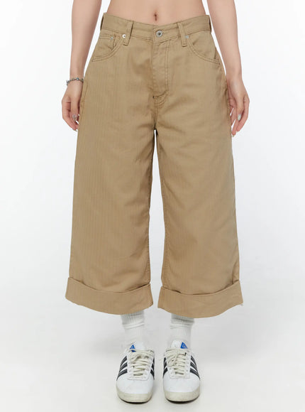 roll-up-bermuda-pants-cy515 / Beige