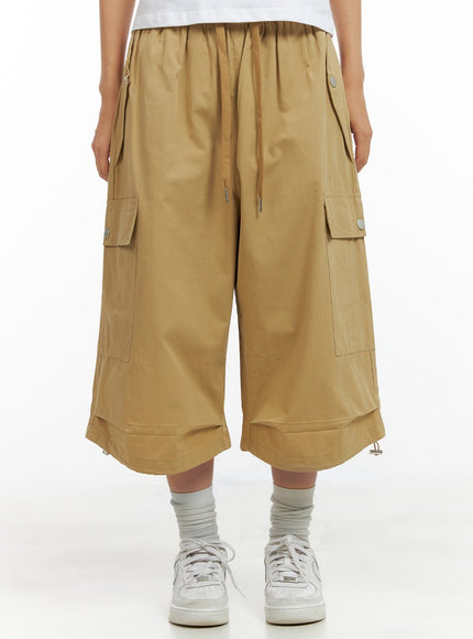 midi-cargo-shorts-cl418 / Beige