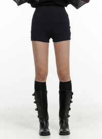 basic-high-waisted-shorts-cy417 / Black