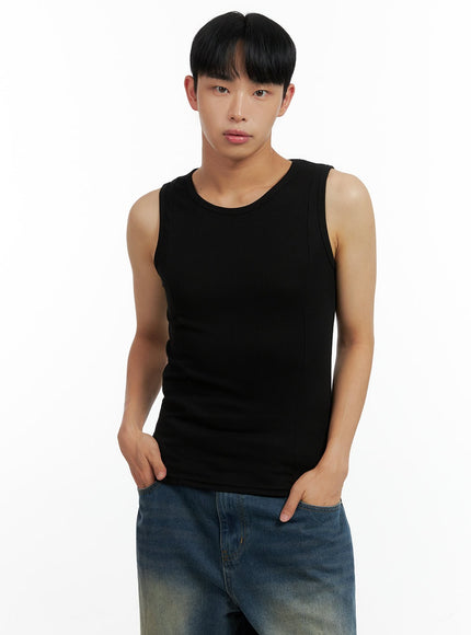 mens-cotton-tank-top-cl429 / Black