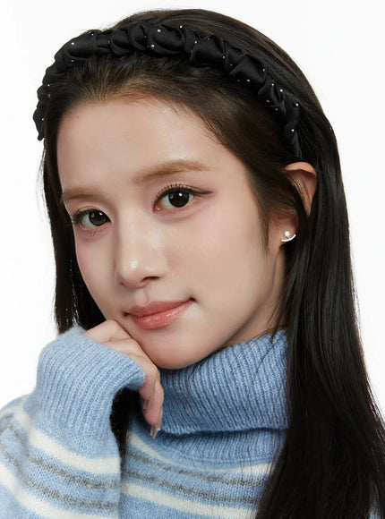 twisted-crystal-headband-cd514 / Black