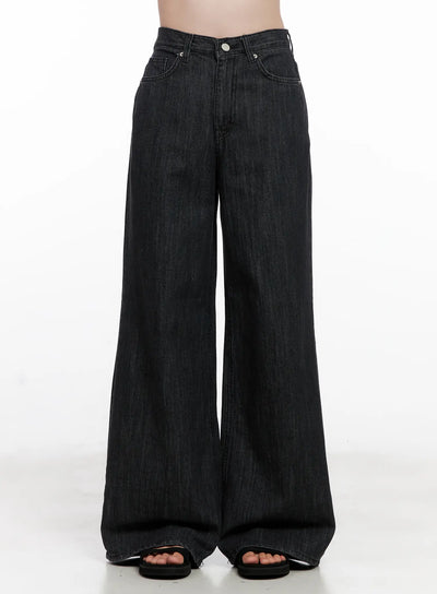 yeon-high-waist-wide-jeans-cl523 / Black