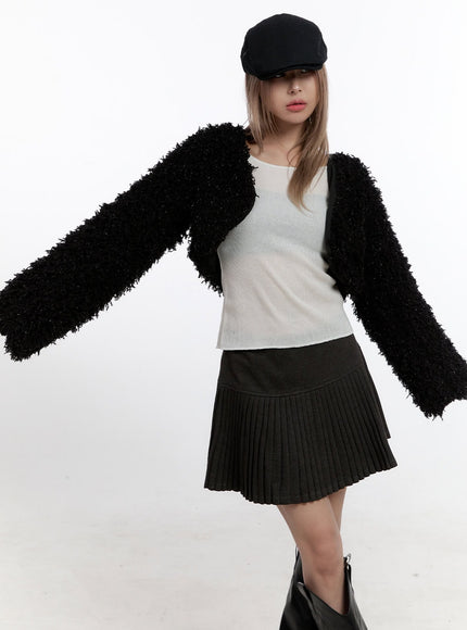 cozy-chic-polyester-bolero-cardigan-cn425 / Black