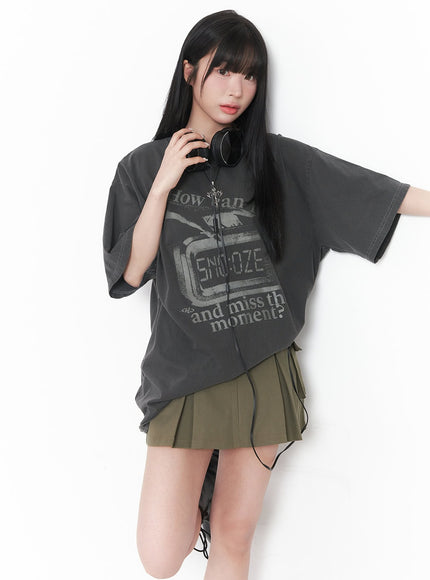 graphic-oversize-cotton-t-shirt-cy527 / Black