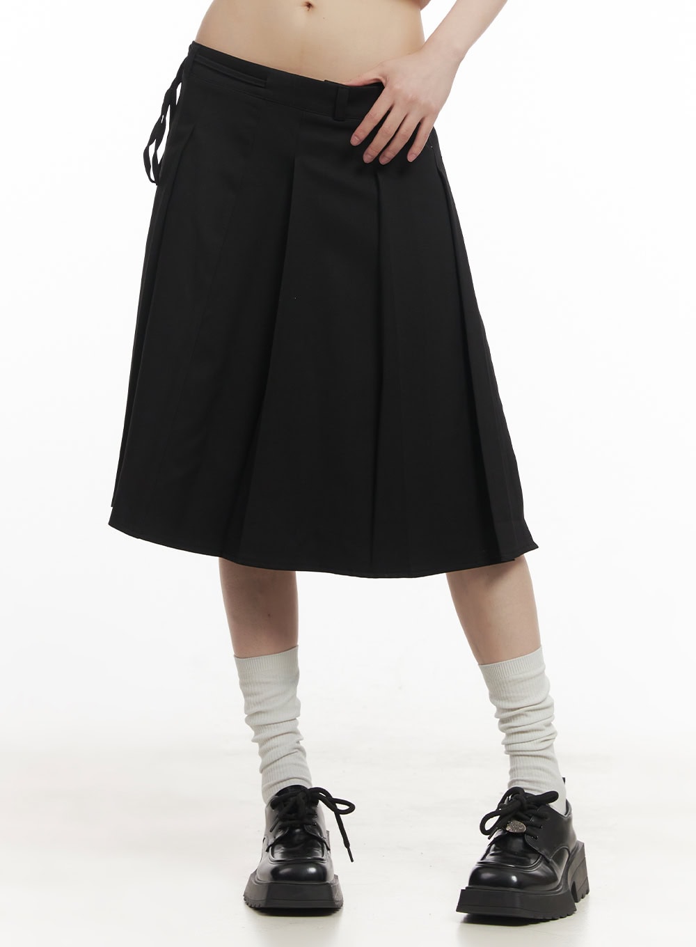 Wrap Pleated Midi Skirt CF518 - Main Image