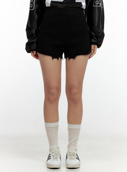 slim-fit-polyester-shorts-cn406 / Black