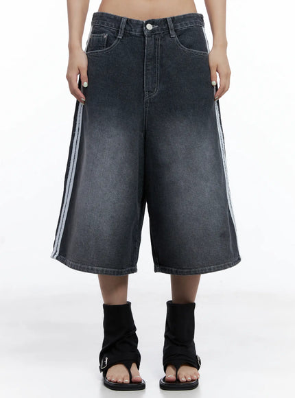 washed-casual-jorts-cl510 / Black