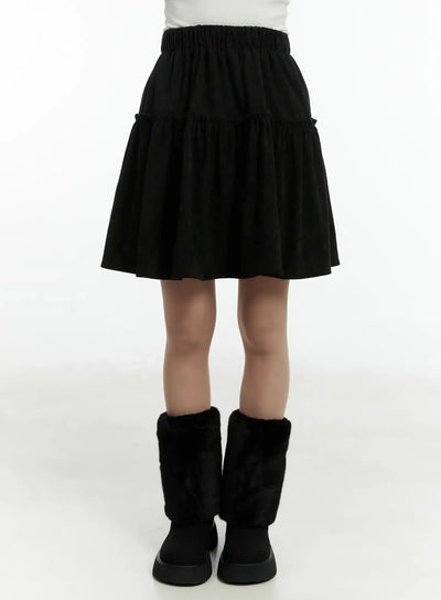 tiered-corduroy-midi-skirt-cd514 / Black