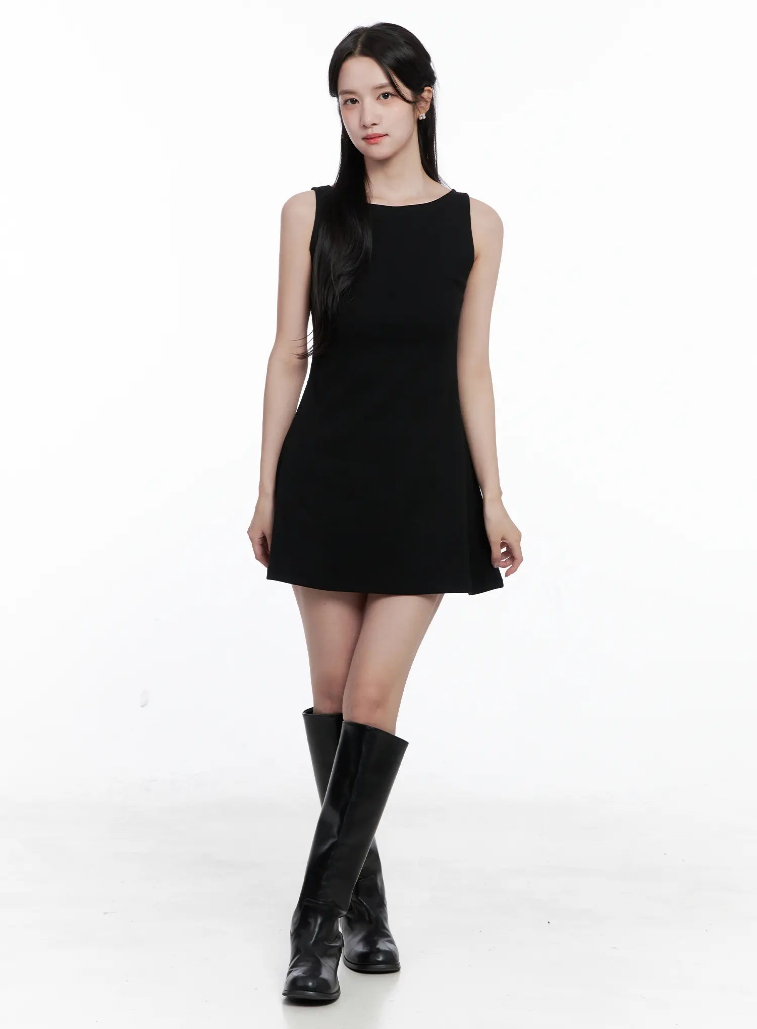 Elegant Sleeveless Mini Dress CS519 - Black S/M Elegant Sleeveless Mini Dress CS519 - Black S/M