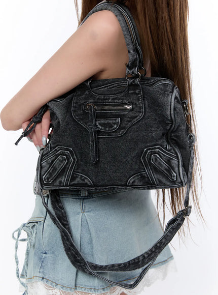 vintage-convertible-shoulder-bag-ca520 / Black