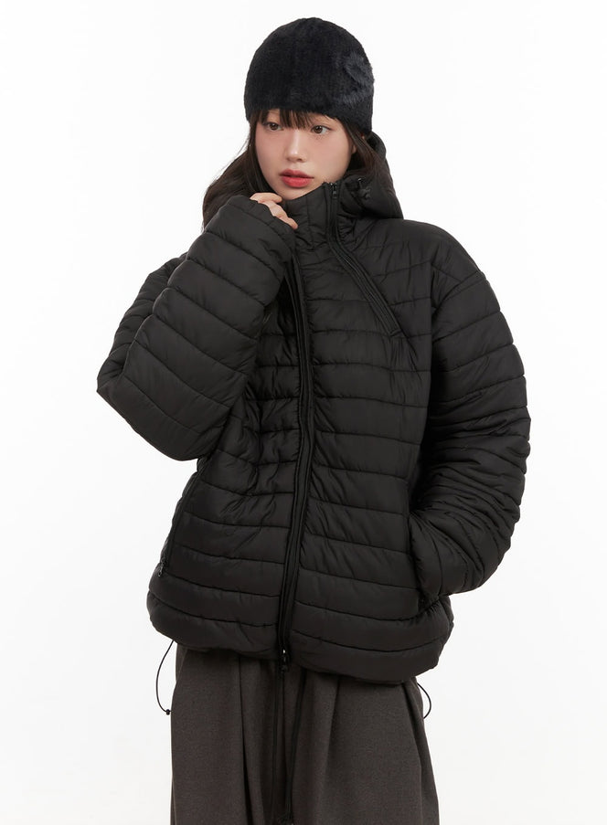 oversized-hooded-puffer-jacket-cj501 / Black