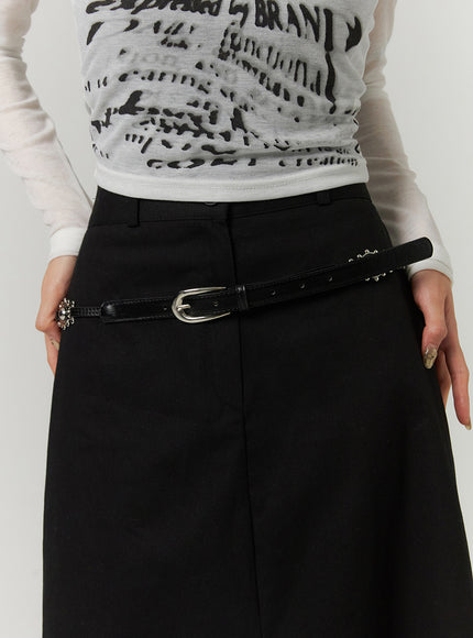 boho-faux-leather-belt-cj422 / Black