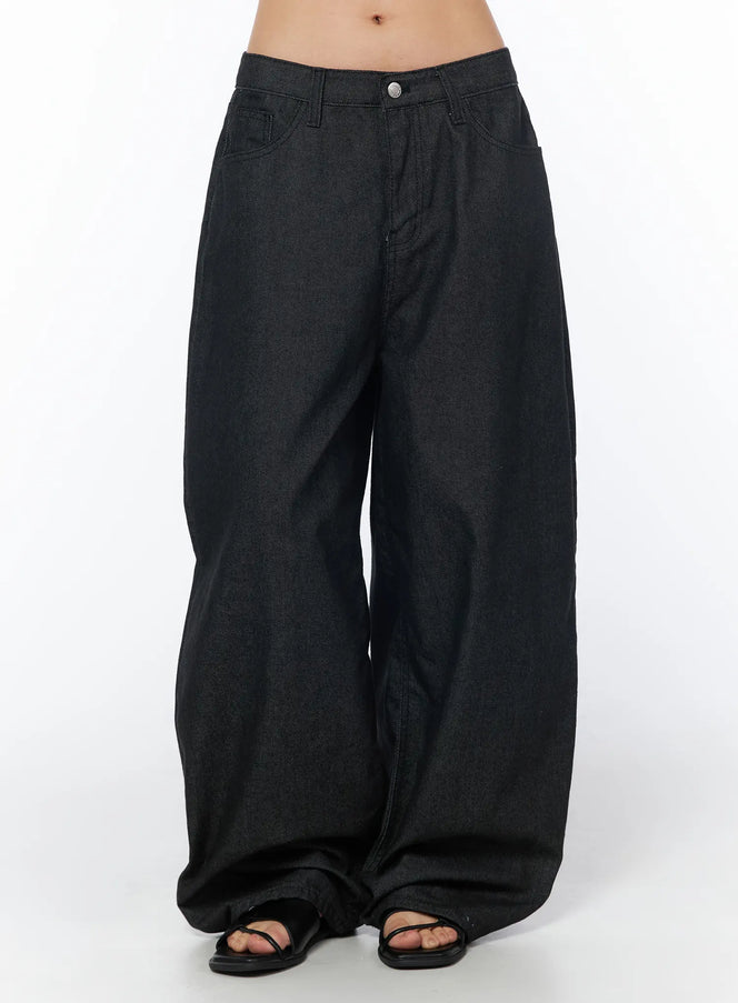 aethra-non-fade-baggy-jeans-cy527 / Black