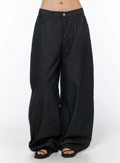 aethra-non-fade-baggy-jeans-cy527 / Black