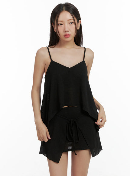 flare-cami-top-cl418 / Black