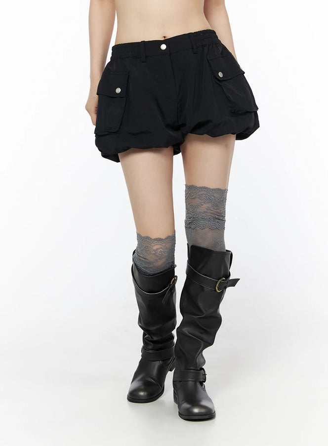 pumpkin-balloon-shorts-iu515 / Black