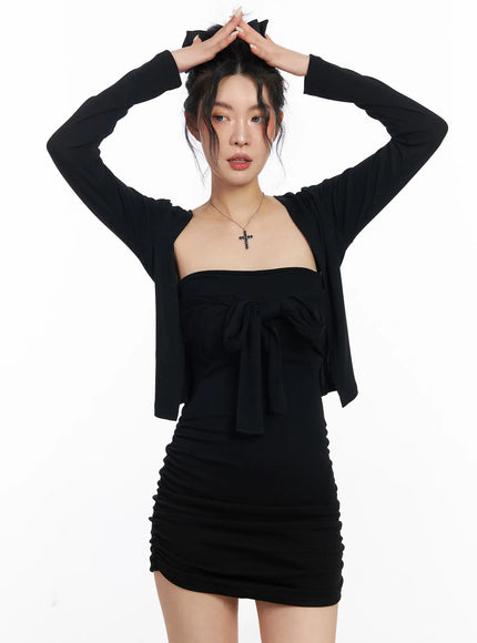 open-front-cardigan-cj523 / Black