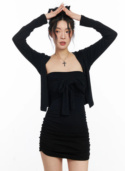 open-front-cardigan-cj523 / Black