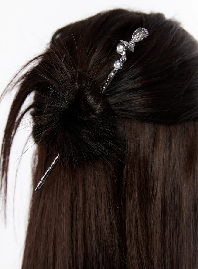 vintage-black-cubic-hair-stick-co501 / Black