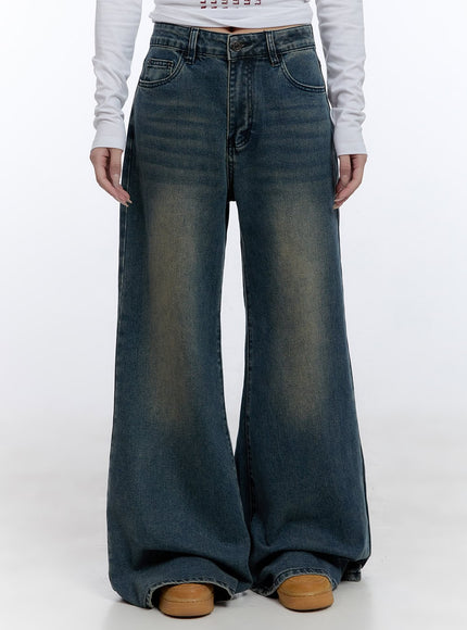 serra-washed-wide-leg-jeans-cd419 / Blue