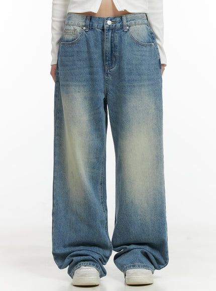 julia-vintage-washed-denim-jeans-co410 / Blue