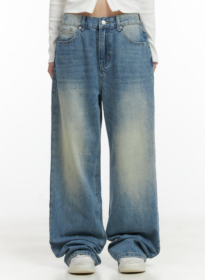 julia-vintage-washed-denim-jeans-co410 / Blue