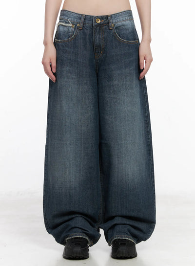elowyn-low-rise-baggy-jeans-cn510 / Blue