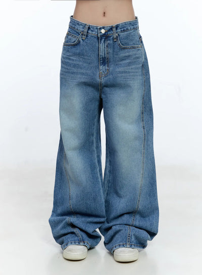 ana-wide-leg-denim-jeans-cg507 / Blue