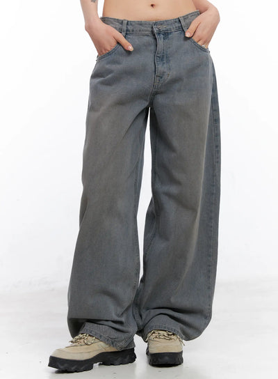 elaina-vintage-washed-baggy-jeans-cc1809 / Blue