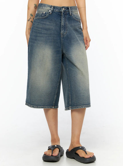 vintage-wash-bermuda-pants-cu517 / Blue