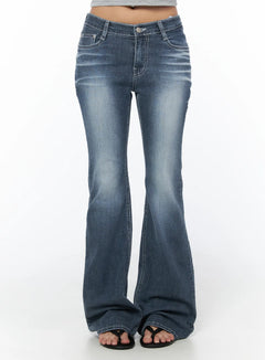 devon-hip-pad-low-rise-bootcut-jeans-cu502 / Blue
