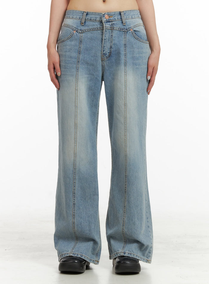 front-seam-bootcut-jeans-cu424 / Blue