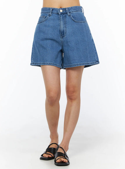 meera-mid-waist-jorts-cu522 / Blue
