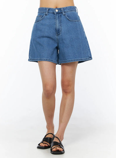 meera-mid-waist-jorts-cu522 / Blue