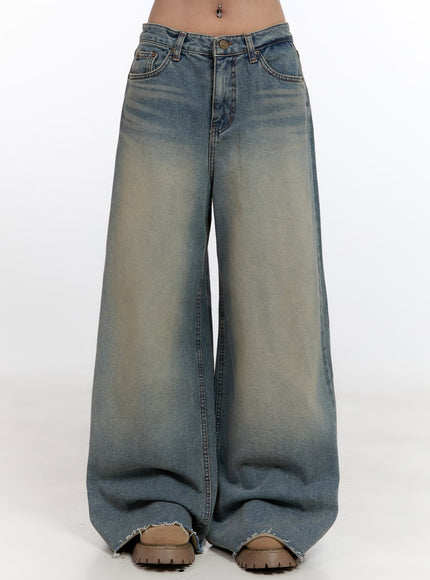 felicia-cotton-wide-fit-baggy-jeans-cn425 / Blue