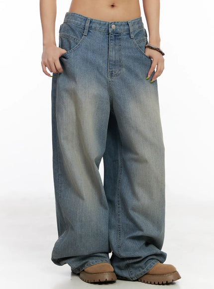 ricci-washed-low-rise-baggy-jeans-cm520 / Blue