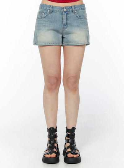 vintage-wash-jean-shorts-cy528 / Blue