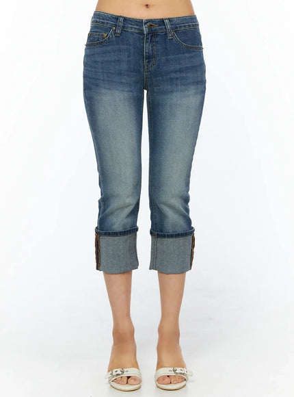 rena-roll-up-capri-jeans-cu517 / Blue