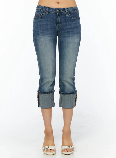 rena-roll-up-capri-jeans-cu517 / Blue