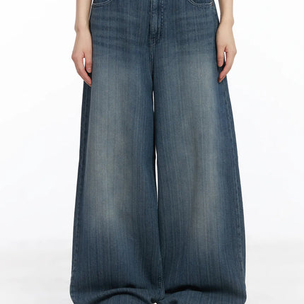 adel-cubic-wide-leg-jeans-cj501 / Blue