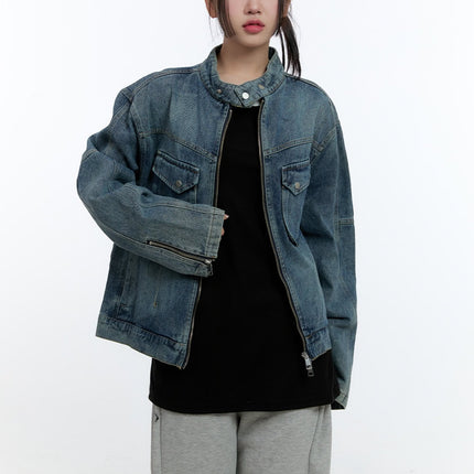 denim-rider-jacket-cd423 / Blue